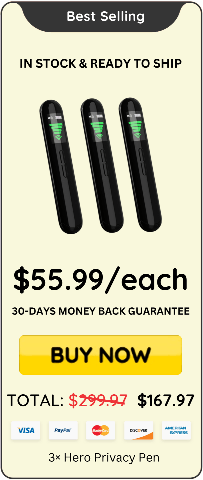 Hero Privacy Pen best price